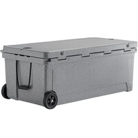 CaterGator CG200PGW Gray 210 Qt. Mobile Rotomolded Extreme Outdoor Cooler / Ice Chest