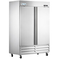 Avantco A Plus AP-49R 55 3/8" Stainless Steel Solid Door Reach-In Refrigerator