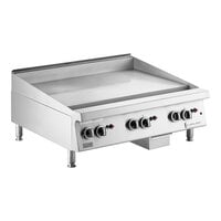 Garland GTGG36-GT36M 36" Liquid Propane Countertop Griddle with Thermostatic Controls - 84,000 BTU