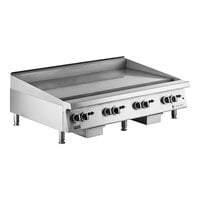Garland GTGG48-GT48M 48" Natural Gas Countertop Griddle with Thermostatic Controls - 112,000 BTU