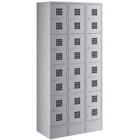 Regency Space Solutions Gray 36" x 18" x 78" 3 Wide, 4 Tier Locker - Assembled