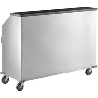 Regency 63" Basic Stainless Steel Portable Bar with Two Removable Speed Rails and Ice Bin