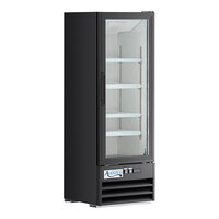 Avantco GDC-10-HC 21 5/8" Black Customizable Swing Glass Door Merchandiser Refrigerator with LED Lighting