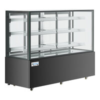 Avantco BCFD-72 70 7/8" Black Square Dry Bakery Display Case with LED Lighting