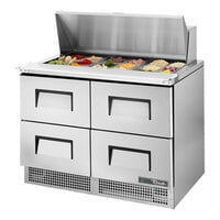 True TFP-48-18M-D-4-HC 48 1/8" Mega Top Refrigerated Sandwich Prep Table with Four Drawers