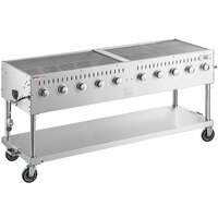 Backyard Pro LPG72 72" Stainless Steel Liquid Propane Outdoor Grill