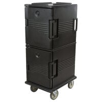 Cambro UPC800110 Ultra Camcart® Black Insulated Food Pan Carrier - Holds 12 Pans