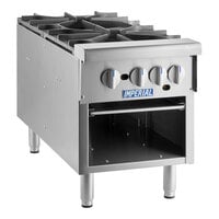 Imperial Range ISPA-18-2 18" Natural Gas 2 Burner Stock Pot Range - 180,000 BTU