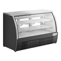 Avantco DLC64-HC-B 64" Black Curved Glass Refrigerated Deli Case