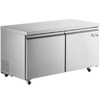 Avantco SS-UC-60F-HC 60" Stainless Steel ADA Height Undercounter Freezer