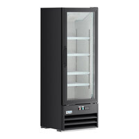 Avantco GDC-10-HC 21 5/8" Black Customizable Swing Glass Door Merchandiser Refrigerator with LED Lighting