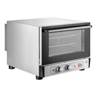 Cooking Performance Group COH-T3-A Electric Thermostatic Countertop 3 Tray Half Size Convection Oven with Moisture Injection - 120V, 1650W