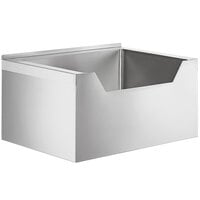 Regency 16-Gauge Stainless Steel One Compartment Floor Mop Sink with Notched Front - 28" x 20" x 12" Bowl