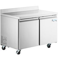 Avantco SS-WT-48F-HC Two Door Worktop Freezer with 3 1/2" Backsplash