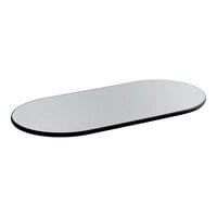 Geneva 262 Oval Rimless Mirror Food Display Tray - 24" x 48"