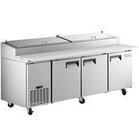 Avantco APPT-91-HC 92" 3 Door Refrigerated Pizza Prep Table