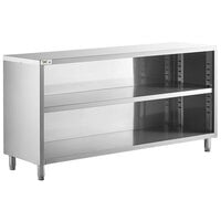 Regency 18" x 72" 18 Gauge Type 304 Stainless Steel Dish Cabinet with Adjustable Midshelf