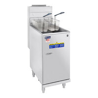 Pitco® 35C+S Natural Gas 35-40 lb. Stainless Steel Floor Fryer