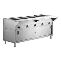 ServIt Five Pan Sealed Well Electric Steam Table with Fully Enclosed Base - 208/240V, 3,750W