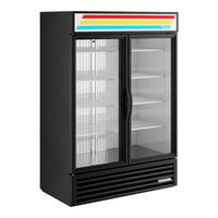 True GDM-49-HC~TSL01 54 1/4" Black Refrigerated Glass Door Merchandiser with LED Lighting