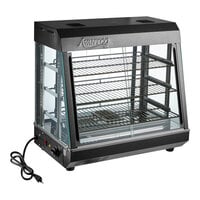 Avantco HDC-26 26" Self/Full Service 3 Shelf Countertop Heated Display Case with Sliding Doors - 120V, 1580W