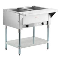 Advance Tabco HF-2G Liquid Propane Two Pan Powered Hot Food Table - Open Well