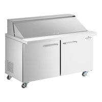 MainStreet Equipment 60" Mega Top 2 Door Refrigerated Sandwich Prep Table