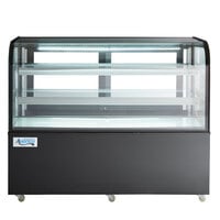 Avantco BC-60-HC 60" Curved Glass Black Refrigerated Bakery Display Case