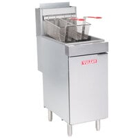 Vulcan LG400-1 45-50 lb. Natural Gas Floor Fryer - 120,000 BTU