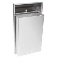 Bobrick B-3644 Stainless Steel Recessed Rectangular Trash Can