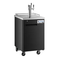 Avantco UDD-1-HC Triple Tap Kegerator Beer Dispenser - Black, (1) 1/2 Keg Capacity