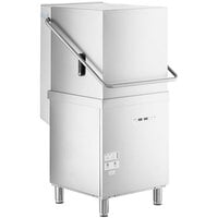 MainStreet Equipment HTDT Single Rack High-Temperature Door-Type Dish Machine with Booster Heater - 208-240V, 3 Phase