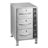 ServIt WDNFS-3 Triple Narrow Freestanding Drawer Warmer - 1350W, 120V
