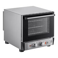 Cooking Performance Group COQ-T3-A Electric Thermostatic Countertop 3 Tray Quarter Size Convection Oven - 120V, 1,650W