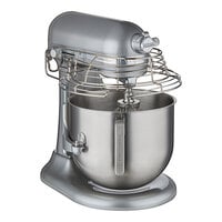 KitchenAid KSMC895CU Contour Silver 8 Qt. Bowl Lift Countertop Mixer with Guard & Standard Accessories - 120V, 1 3/10 hp