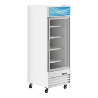 Avantco GDC-24F-HC 31" White Customizable Swing Glass Door Merchandiser Freezer with LED Lighting