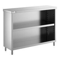 Regency DROF-1548-318 15" x 48" 18 Gauge Type 304 Stainless Steel Dish Cabinet with Adjustable Midshelf