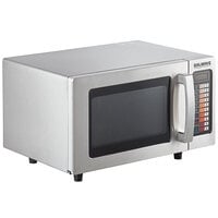 Solwave EM025FJT-S0SA00 Stainless Steel Commercial Microwave with Push Button Controls - 120V, 1000W