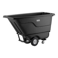 Lavex 0.5 Cubic Yard Black Heavy-Duty Tilt Truck / Trash Cart (850 lb. Capacity)
