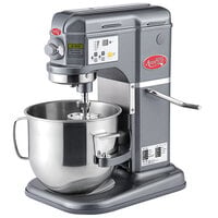 Avantco MIX8GY Dark Gray 8 Qt. Bowl Lift Countertop Mixer with Standard Accessories - 120V, 4/5 hp