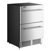 AvaValley BDR-84-SZ Single Temperature Beverage Cooler with Two Drawers