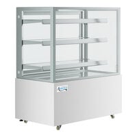 Avantco BCFD-48 47 3/16" White Square Dry Bakery Display Case with LED Lighting