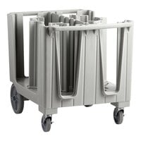 Cambro ADCS480 S Series Adjustable Speckled Gray Dish Caddy with Vinyl Cover - 6 Column