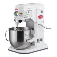 Avantco MIX8WH White 8 Qt. Bowl Lift Countertop Mixer with Standard Accessories - 120V, 4/5 hp