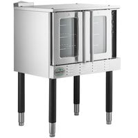 MainStreet Equipment CG1-N Single Deck Full Size Natural Gas Convection Oven with Legs - 54,000 BTU