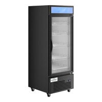 MainStreet Equipment GMC-23 28" Black Swing Glass Door Merchandiser Refrigerator - 120V