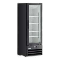 Avantco GDC-10-HC 21 5/8" Black Customizable Swing Glass Door Merchandiser Refrigerator with LED Lighting