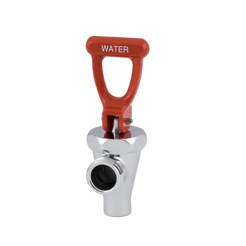 Bunn 07094.0100 Chrome Faucet Assembly with Red Hot Water Handle for