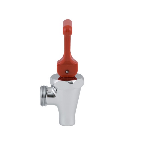 Bunn 07094.0100 Chrome Faucet Assembly with Red Hot Water Handle for