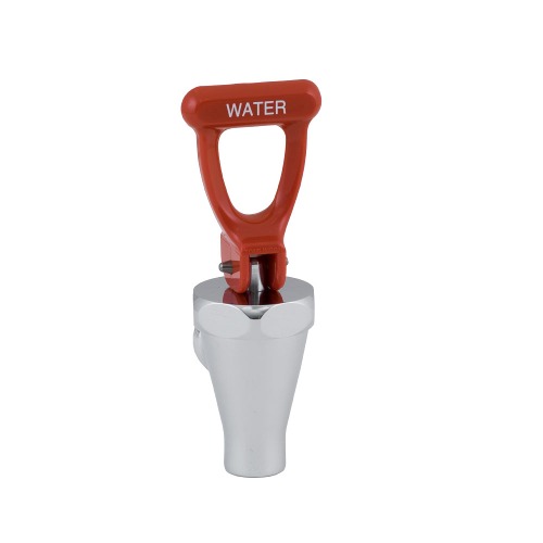 Bunn 07094.0100 Chrome Faucet Assembly with Red Hot Water Handle